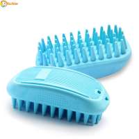 Dog Bath Brush Best Pet Bathing Tool for Dogs  Soft Bristles Give Pet Gentle Massage