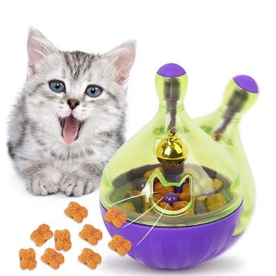 2020 Amazon fashion design hot selling dispenser treat food Interactive pet cat toy for cats smart pet toys cat playing toy