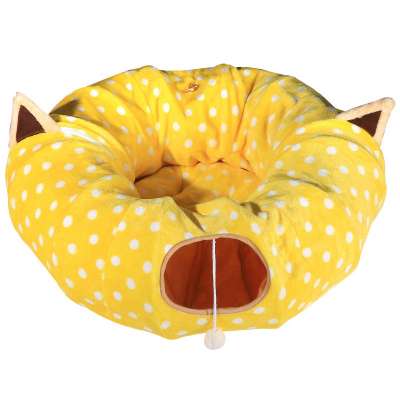 Cat Tunnel Wholesale with Soft Pad Amazon fashion new design Pet Interactive Play Interactivity Toy Funny With Fun Ball Play